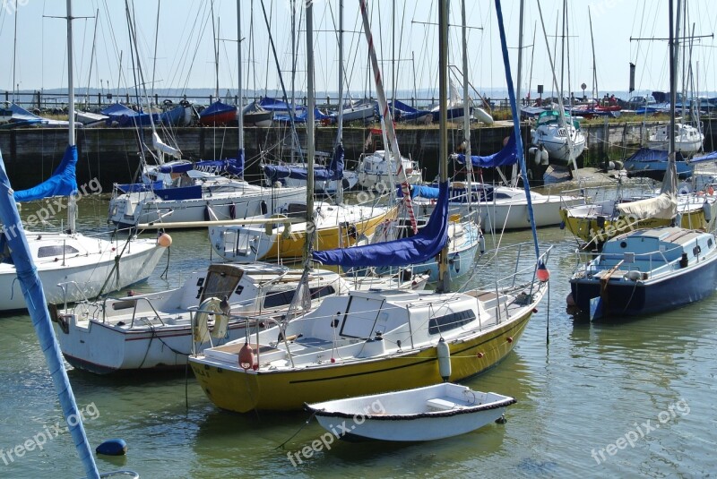 Ships Marina Sailboats Harbour Sea