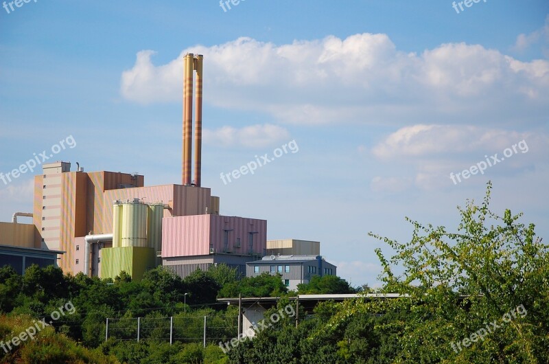 Müllheizkraftwerk Würzburg Gerbrunn Industrial Plant Free Photos