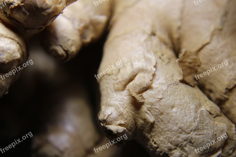 Ginger Close Up Healthy Food Vitamins