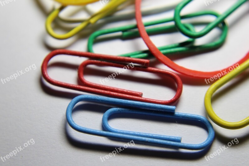 Paper Clips Rubber Colorful Office Supplies Color