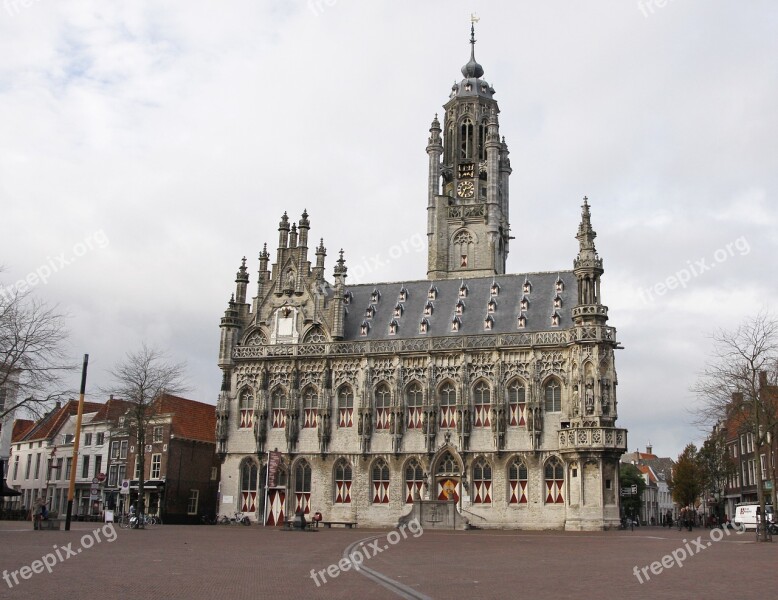 Middelburg Zeeland Stadhuis Middelburg Town Hall Gothic