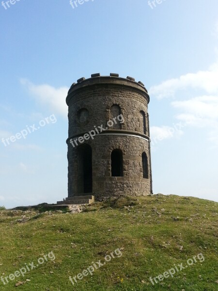 Tower Sky Grass Hill Architecture