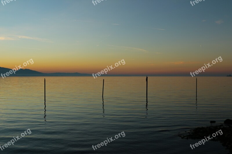 Lake Constance Lake Abendstimmung Sunset Water