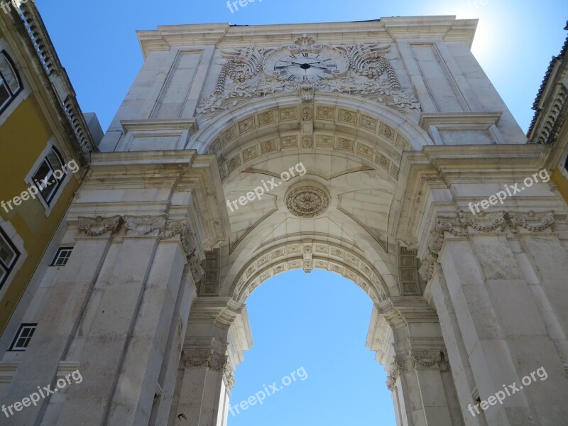 Lisbon Arch City Centre Monument Rua Augusta Arch