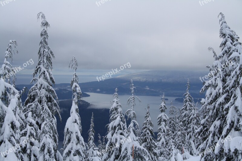 Howe Sound Vancouver Snow Mountain