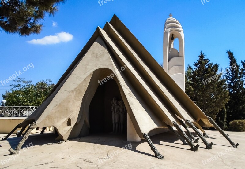 Cyprus Dasaki Achnas Church Monument Tent