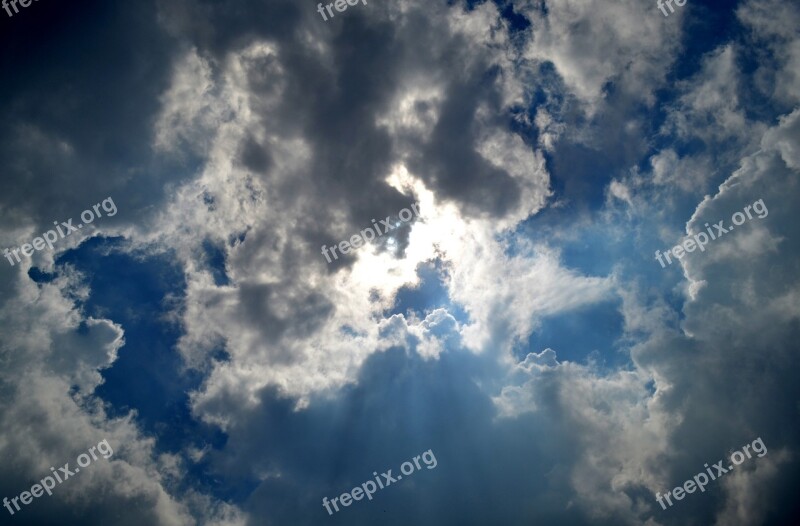 Cloud Sky Sun Sun Light Miracle