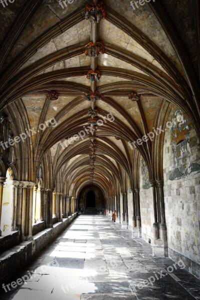 Norwich Cathedral Cloisters Cathedral Medieval Courtyard