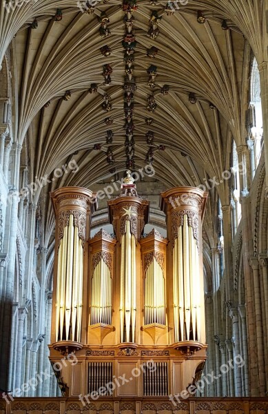 Organ Norwich Cathedral Historic Musical Pipes