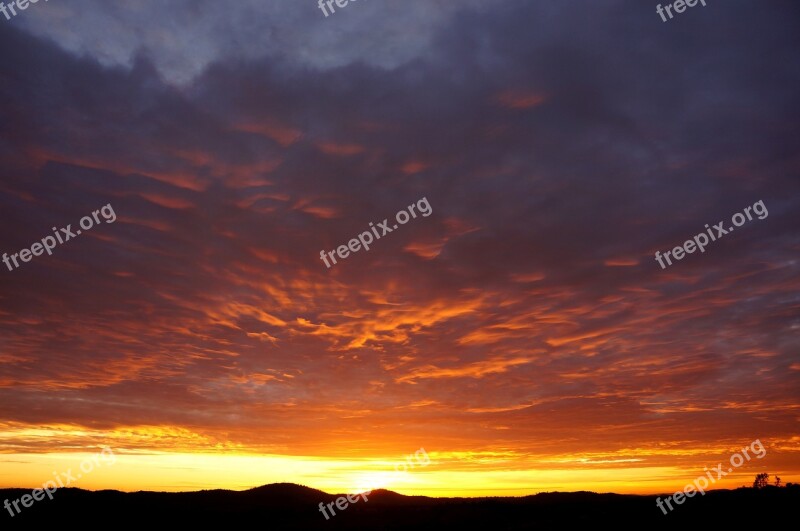 Sunset Orange Nature Sun Sky