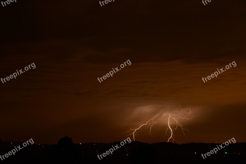 Lightning Storm Lightning Storm Thunderstorm Bolt