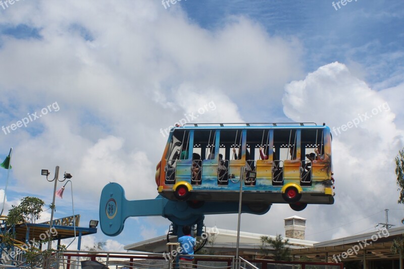 Carnival Ride Clouds Amusement Park