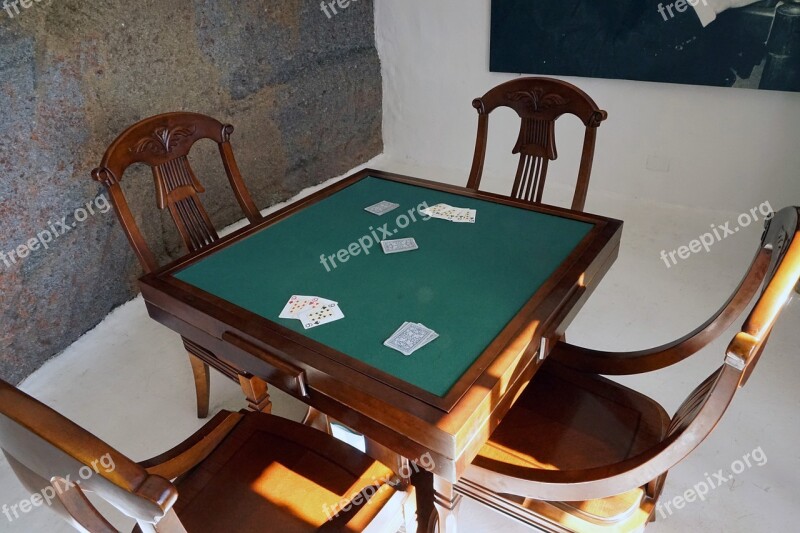 Game Table Card Game Playing Cards Gambling Table