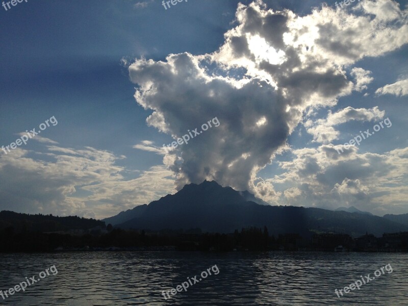 Lake Lucerne Region Lucerne Switzerland Mountain Central Switzerland