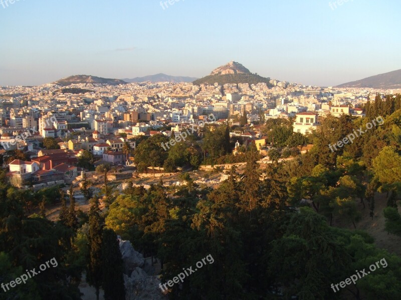 Athens City Greece Architecture Mediterranean