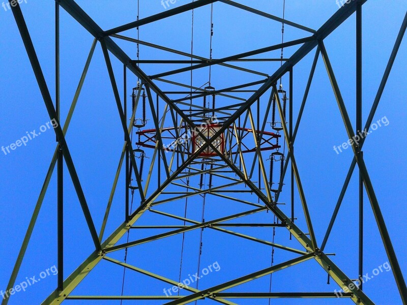 Metal Pole Electricity Current Wires