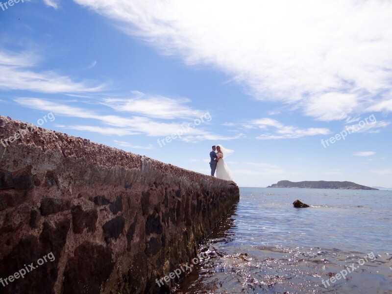 Wedding Grooms Sea Love Marriage