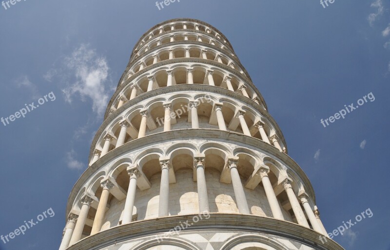 Leaning Tower Pisa Italy Landmark Famous