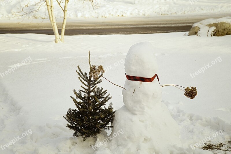 Snowman Snow White Winter Christmas