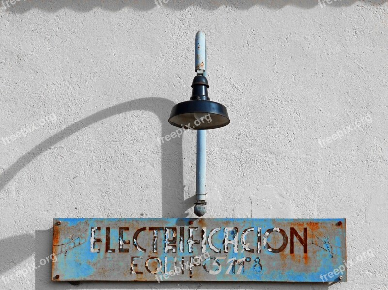 Lamp Poster Old Rusty Electrification