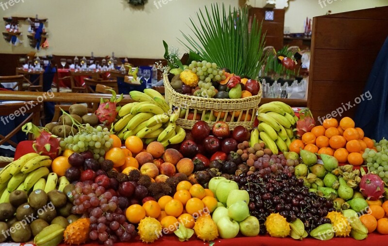 Fruit Fruit Buffet Bananas Oranges Apple