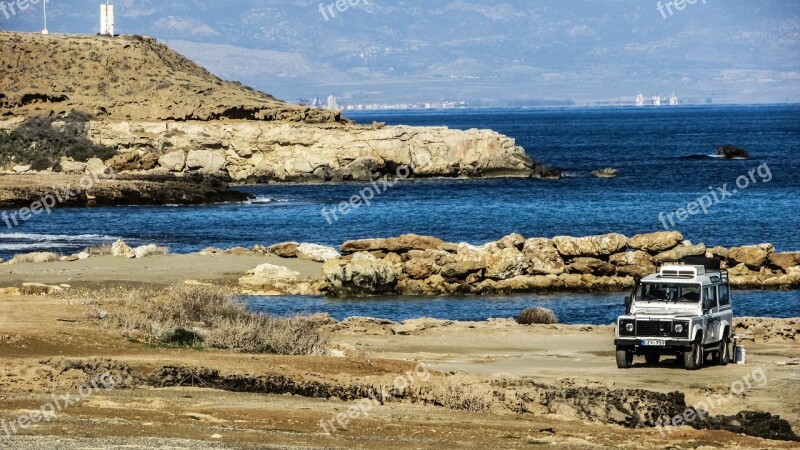 Cyprus Car Coast Landscape Travel