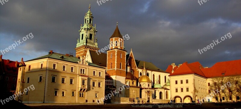 Wawel Castle The Cathedral Monument Clouds