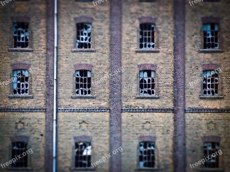 Facade Old Brick Window Building