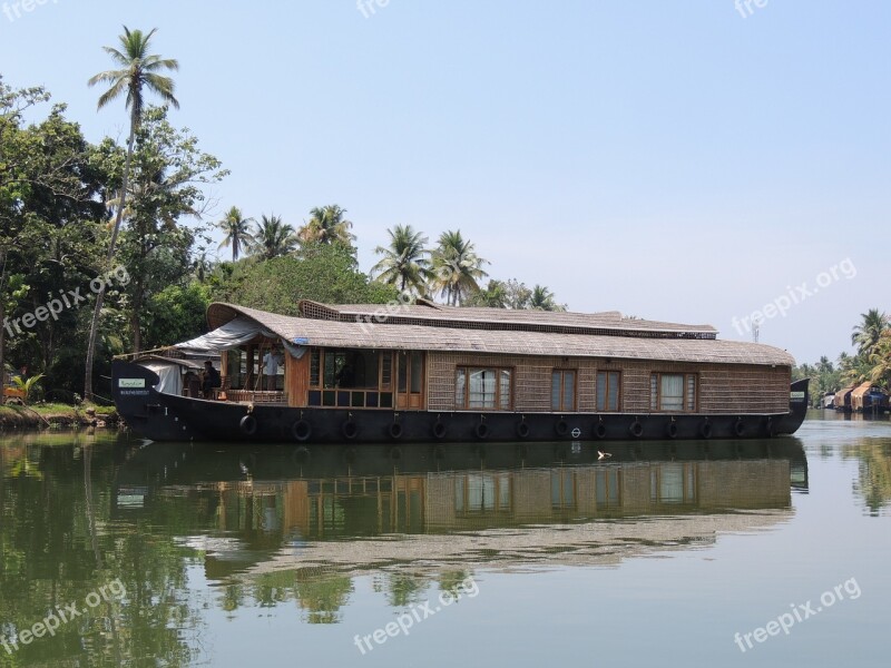 Boat Houseboat Kerala River Travel