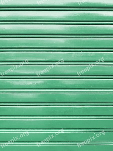 Metal Shutter Green Aqua Closed