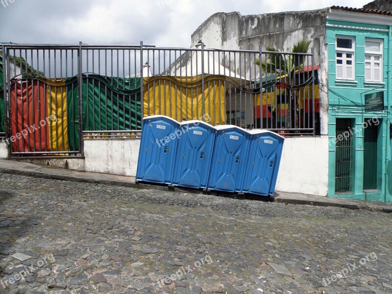 Toilet Toilet Cabin Loo Public Blue