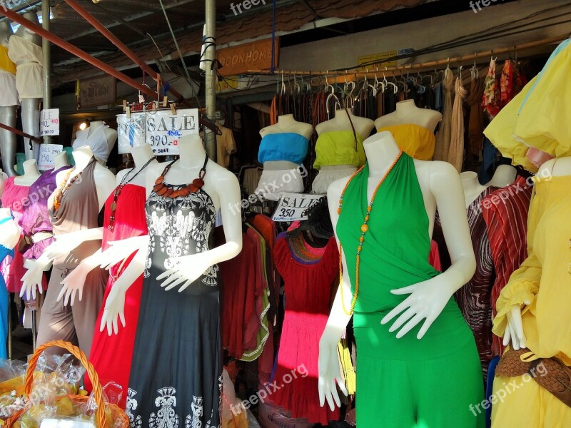 Bangkok Market Fashion Thailand Free Photos