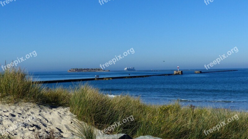 Ferry Beach Atlantic Cherbourg Sand Beach