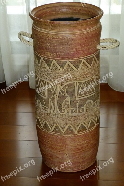 Vase Large Beautiful Hotel Brown