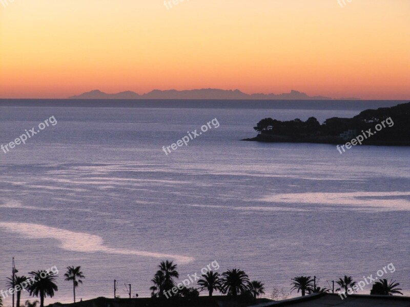 Corsican Sunrise Cote D'azur Sunlight Seascape