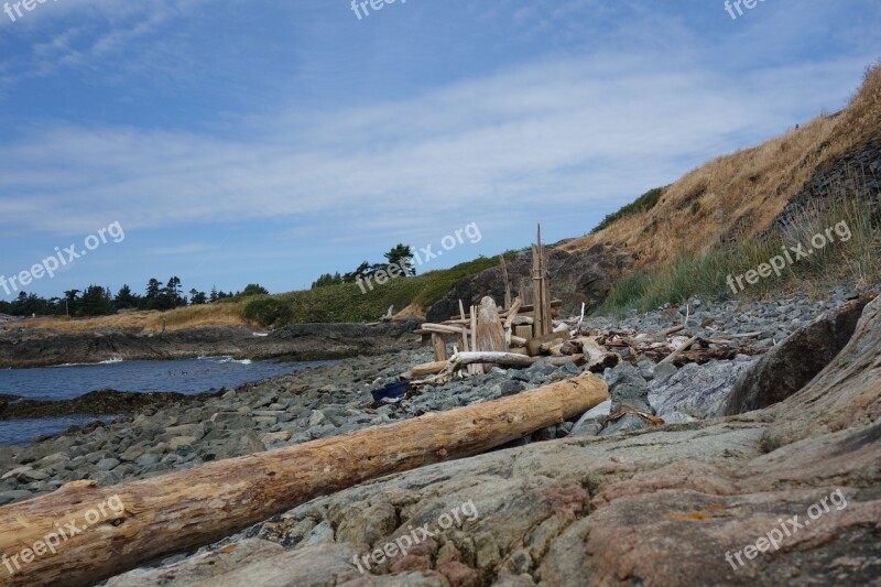 Victoria Bc Ocean Shore Landscape