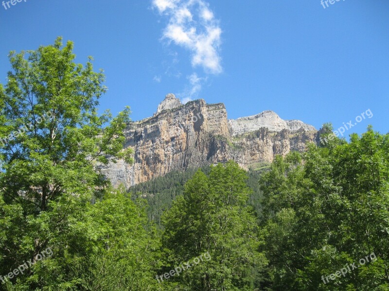 Mountain Pyrenees Landscape Nature Ordesa