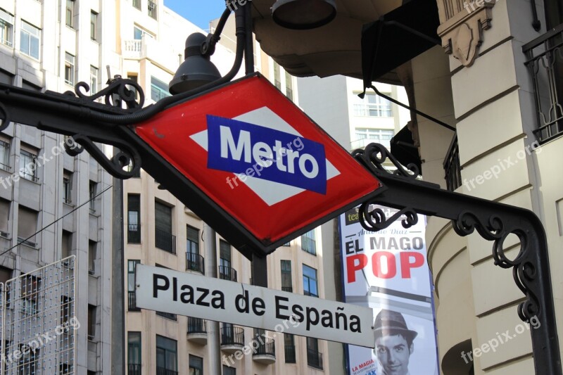 Metro Madrid Piazza Di Spagna Urban Means Of Transport