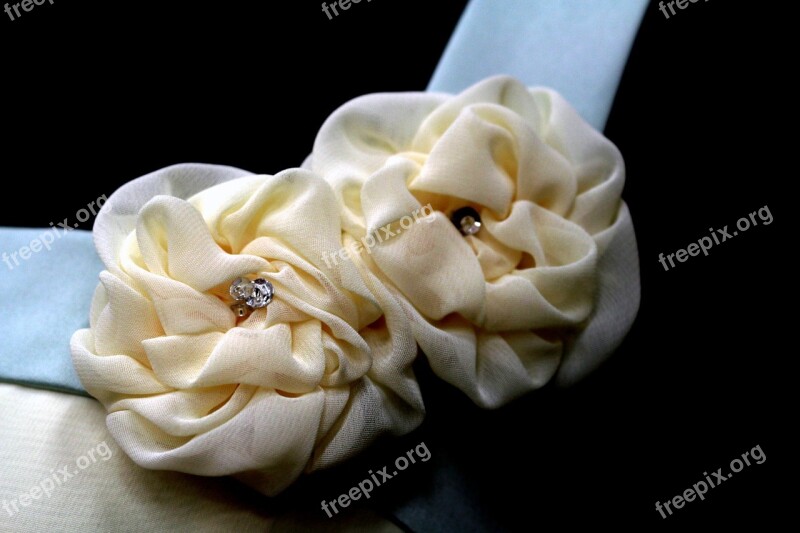 Fabric Fashion Embellishment Gathered Flower