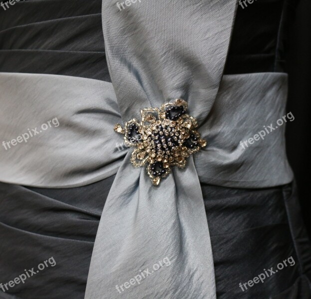 Bow Bauble Beading Satin Fashion