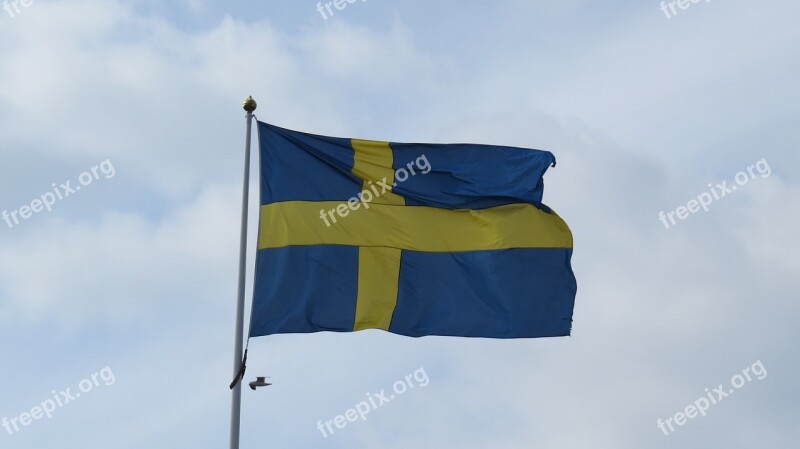 Sweden Flag Blue-and-yellow Swedish Flag Cloud