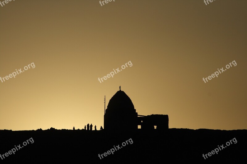 Egypt Nile Mosque Sunset Shadows