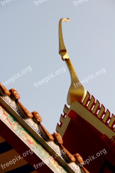 Thailand Bangkok Temple Roof Asia