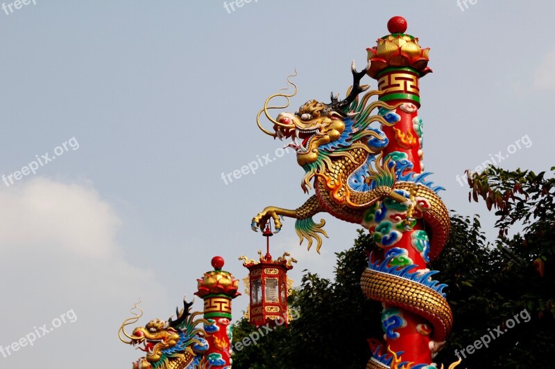 Thailand Bangkok Temple Roof Asia