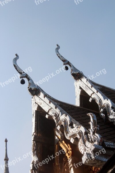 Thailand Bangkok Temple Roof Asia