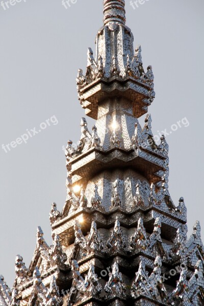 Thailand Bangkok Temple Roof Asia