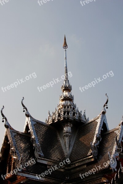 Thailand Bangkok Temple Roof Asia