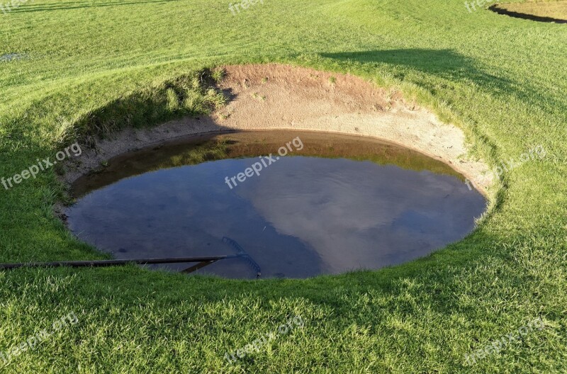 Golf Golf Course Flooding Water Reflection Course