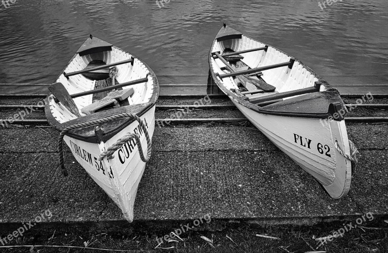 Boats Moored Outdoor Water Transportation