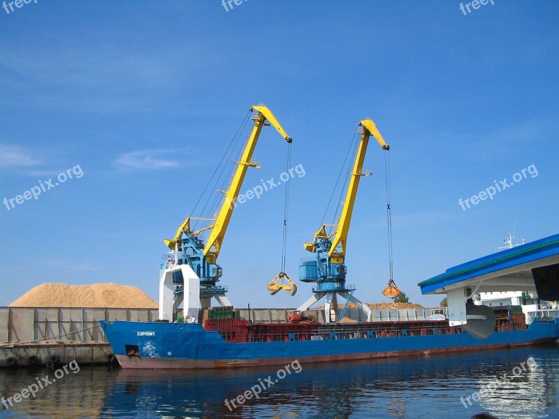 Port Riga Latvia Crane Pipes